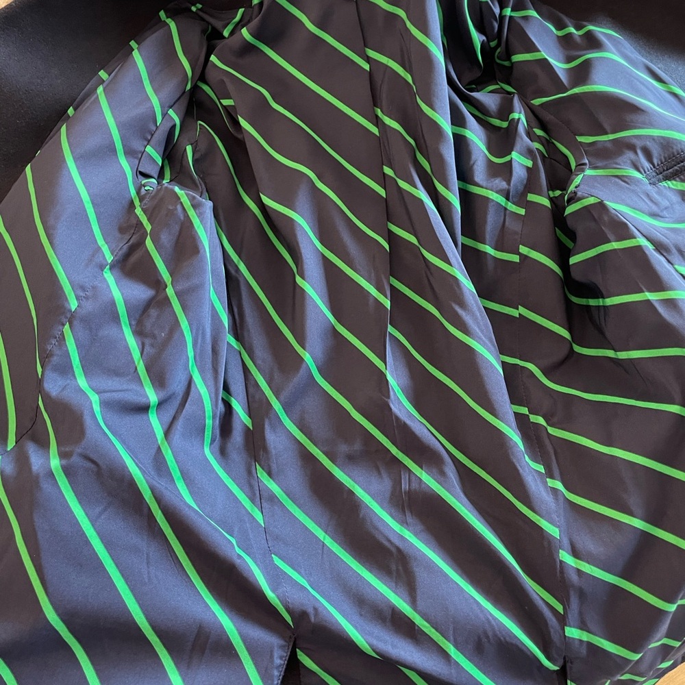Rowing Blazers Navy Blazer with Green Stripes - Picture 5 of 7